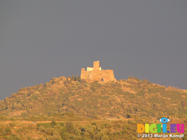 SX27638 Castle on hill in sunset